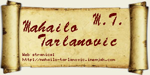 Mahailo Tarlanović vizit kartica
